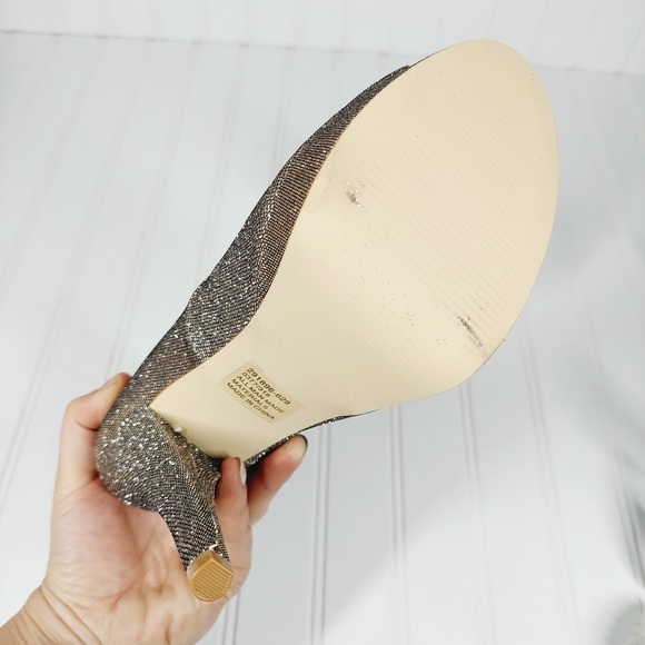 NEW COLIN STUART Glittery Open Toe Heels C879 - Picture 10 of 11